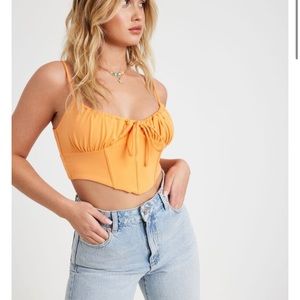 Whitney bustier tank top Garage orange